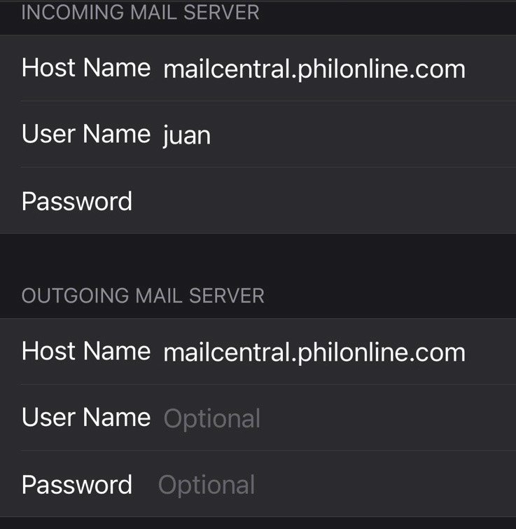 Configuring Iphone Email