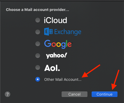 Configuring Apple Email Client