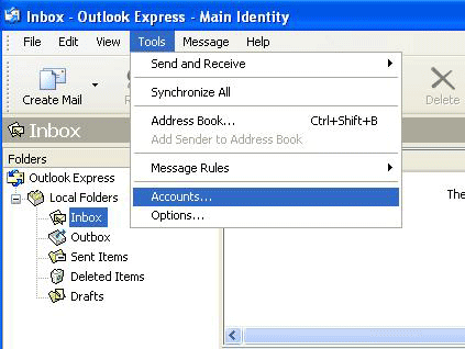 Outgoing Email Setup in Outlook Express
