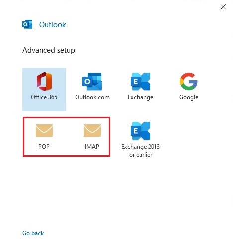 Configuring Microsoft Office Outlook 2019